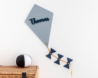 3D Kite Personalised Wall Sign for Children's Bedroom Nursery