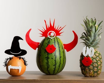 Halloween Cake Toppers - Food Dress Up Decorations - Funny Cake Picks - Halloween Party Food Decorations - Spooky Food Props