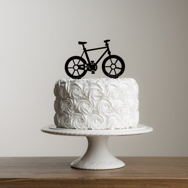 Bike Acrylic Cake Topper - Bicycle Themed Birthday Party Decoration - Cycling Celebration Accessory