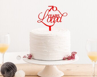 Topper Per Torta Personalizzato Vintage 1982 (e 1972, 1962, 1952) - Acrilico, Made In USA - 3