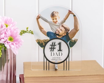 Personalized Acrylic Photo Plaque | Father's Day Keepsake