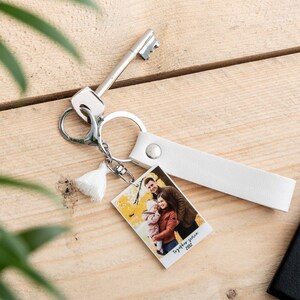 Photograph Keyring Personalised With Tassel - Family photo gift - Photo Gift