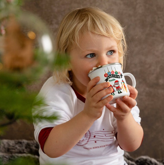 Children's Christmas Characters Personalised Enamel Mug