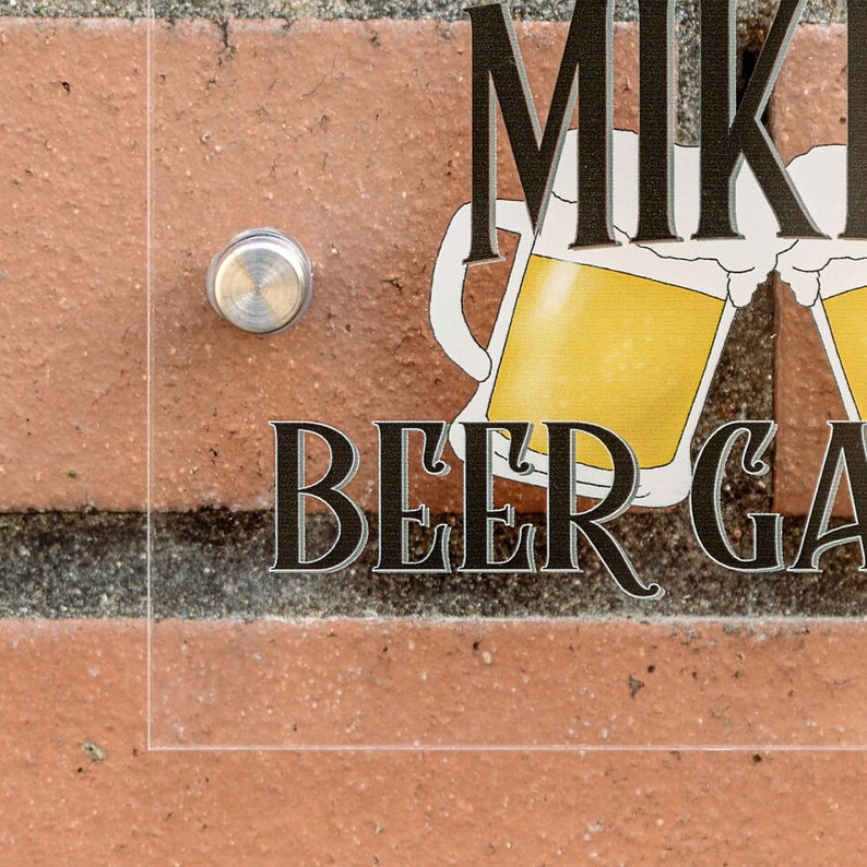 Signs Personalised Wall Mounted Acrylic Beer Garden Sign With Fixings
