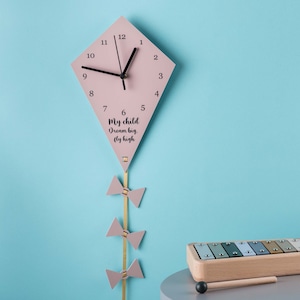 Children's Kite Personalised Wall Clock