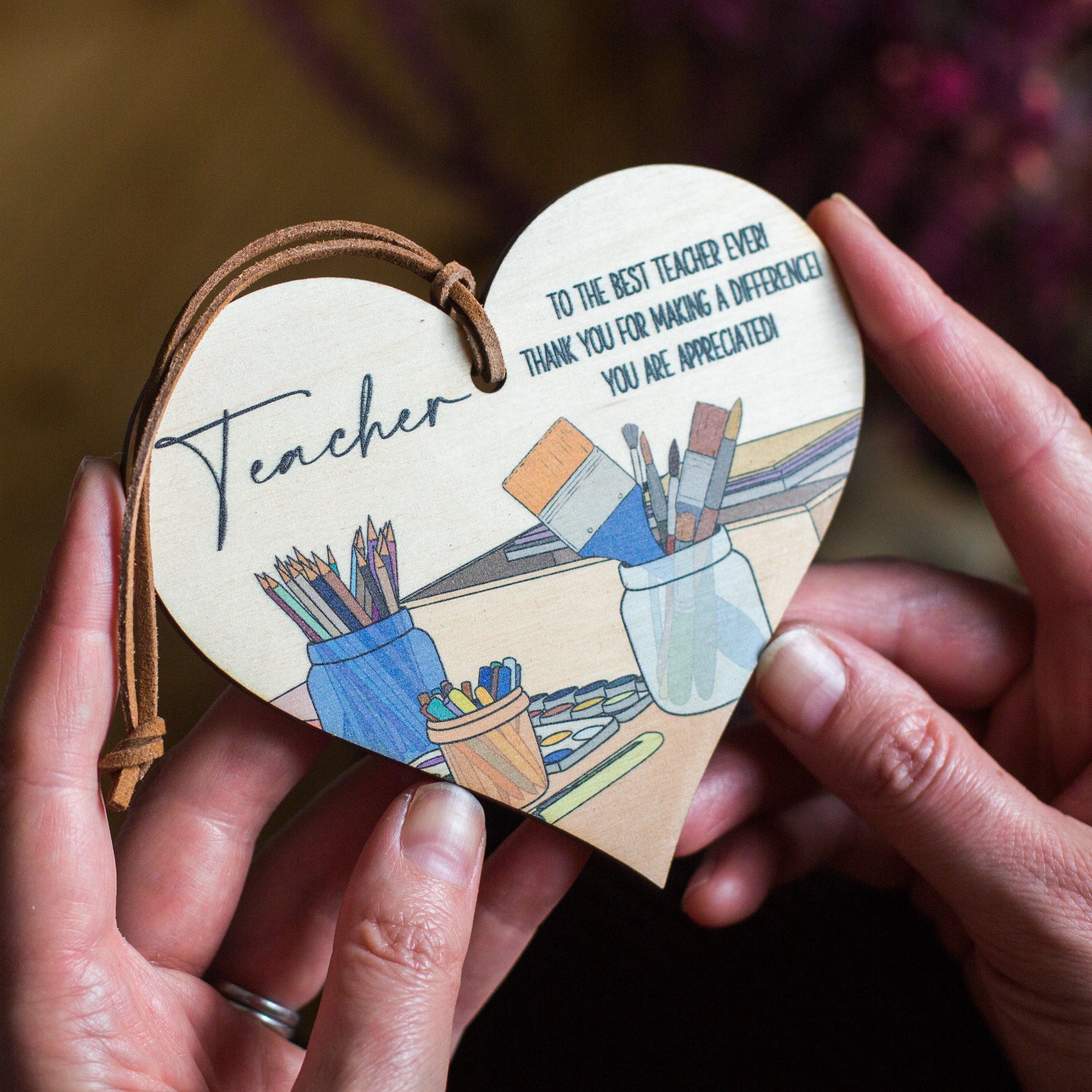 Teacher Appreciation Table Centerpieces Thank You Wooden Sign