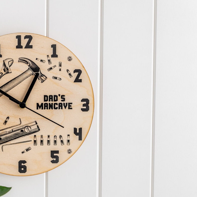 Personalised DIY Wall Clock – Wooden Shed, Garage & Man Cave Clock ...