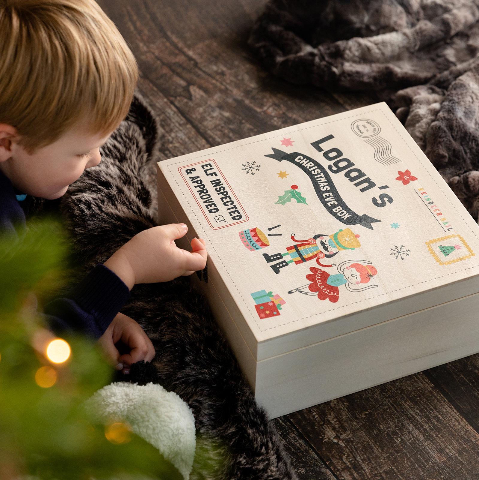 Christmas Eve Children's Personalised Wooden Gift Box | The Nutcracker and Ballerina