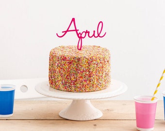Nom ou mot de gâteau sur mesure - décoration de gâteau de célébration en acrylique - décoration d'anniversaire personnalisée - nom personnalisé de décoration de gâteau