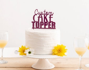 Personalized Acrylic Cake Topper | Custom Design, Birthday, Wedding