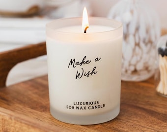 Make a Wish Birthday Cake Candle | Sweet Cake Scented Soy Wax Candle | Birthday Gift