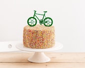 Topper per torta in acrilico con bicicletta - Topper per torta per feste di compleanno a tema bici - Divertente decorazione per torte in bicicletta