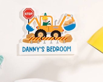 Bagger Schlafzimmer Personalisierte Türschild Plakette