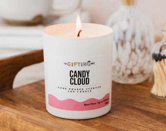 Candy Cloud Soy Candle – Sweet Marshmallow & Candyfloss Scent