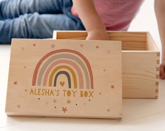 Rainbow Toy Box with Lid Store Playtime Essentials and Other Knick-Knacks K Rainbow Toy Box with Lid Store Playtime Essentials and Other Knick-Knacks K
