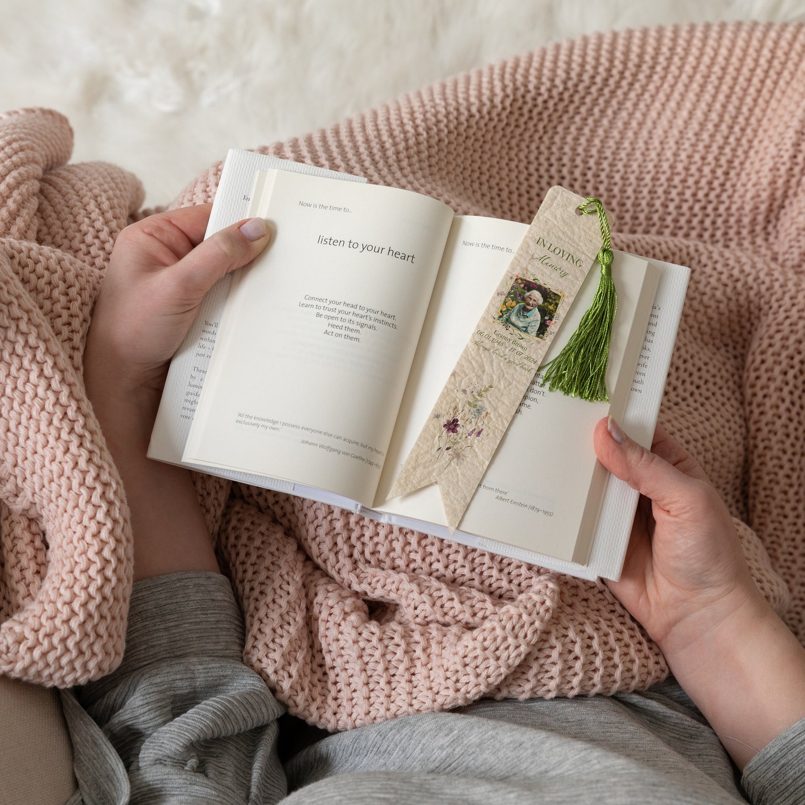 Personalised Photo in Loving Memory Pineapple Leather Bookmark ...