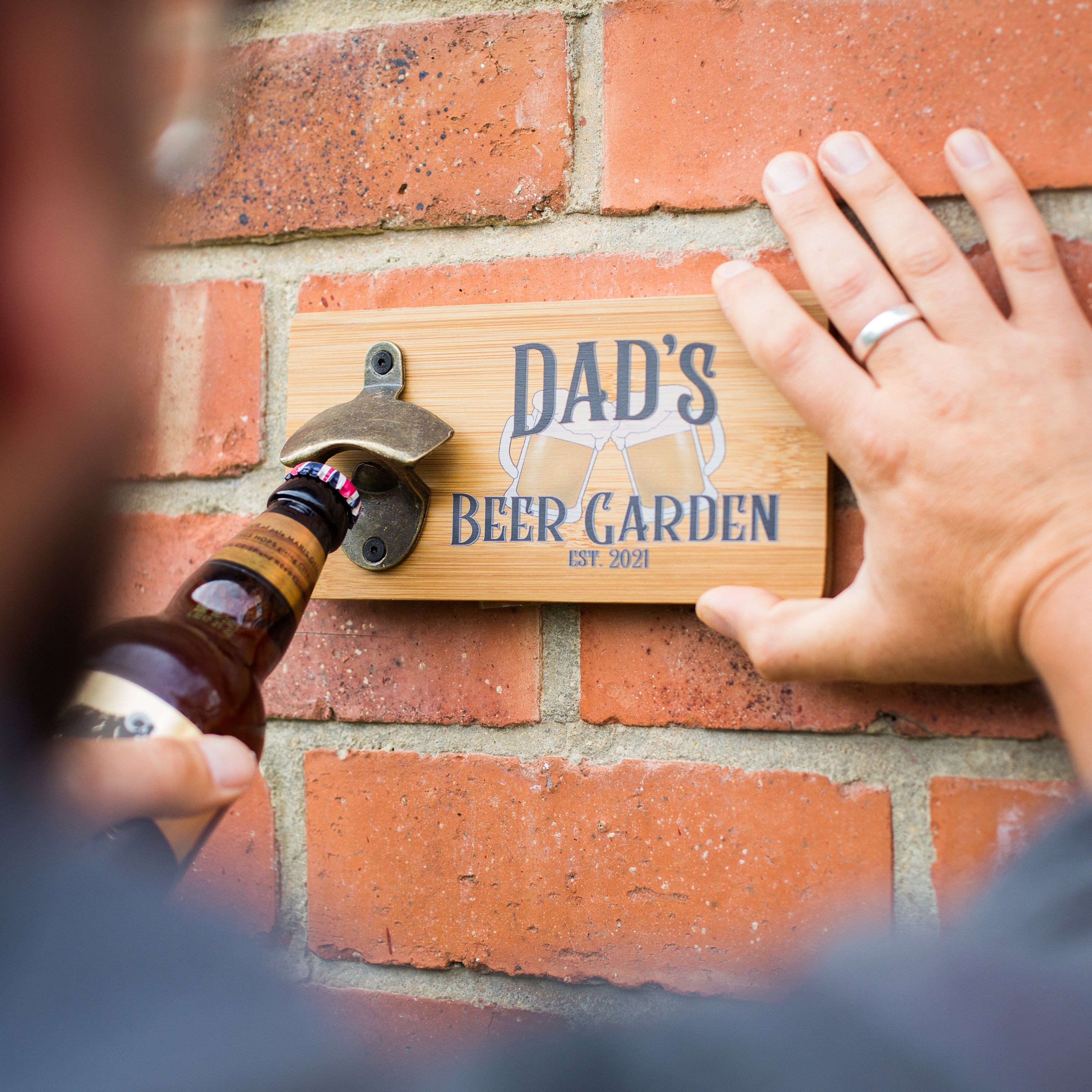 Beer Bottle Opener Personalised Wall Mounted Plaque
