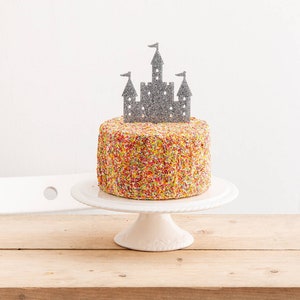 Princess Castle Cake Topper - Fairy Tale Themed Party Decoration - Birthday Party Cake Topper - Acrylic Castle Wedding Cake Decor