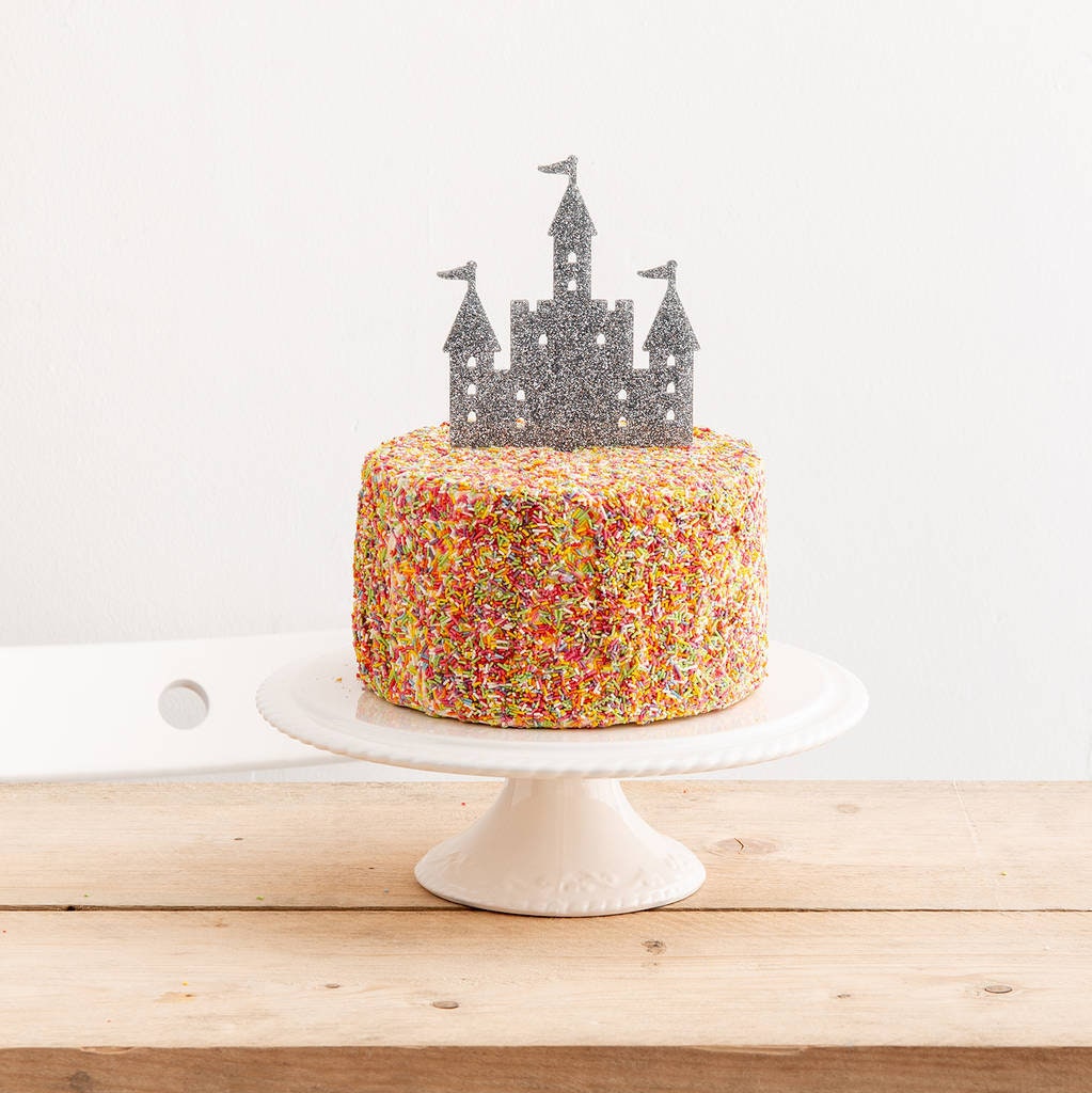 Acrylic Gold Princess Birthday Cake Topper Fairytale Princess Theme Girls Party