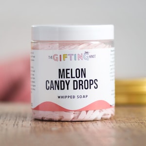 Jabón hidratante con aroma a caramelos de melón / Gel de ducha de sandía / Jabón de afeitar / Apto para veganos / Crema corporal de 170 g