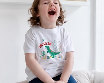 Personalised Kids’ Dinosaur T-Shirt – T-Rex Design
