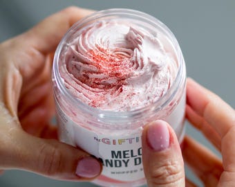 Melon Candy Drops Whipped Soap – Sweet, Fruity, And Luxuriously Softening Cleanser - FREE Gift box  Body Cream