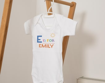Personalisierte Alphabet Baby wachsen - die Initiale & Name Ihres Babys