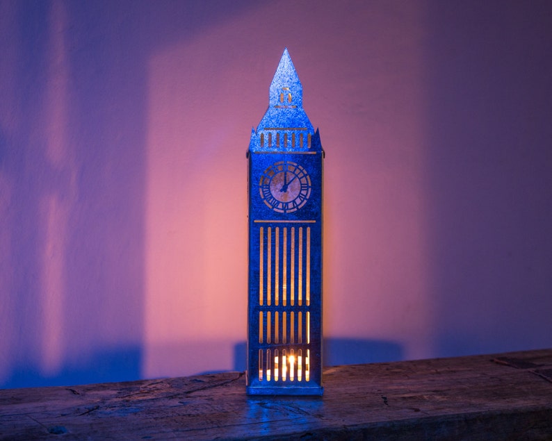 Tin Lantern Candle Holder Big Ben. FREE SHIPPING Charming Etsy