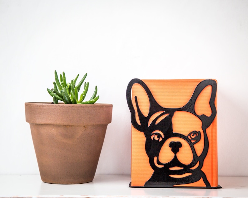Black Metal Bookends Boston Terrier Etsy
