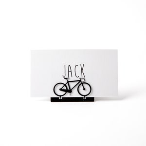 Place card holder Riders wedding theme party Bicycle SET of 30 image 1