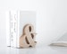 Wooden bookend Ampersand // Functional decor for modern home 