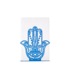 Single bookend Hamsa // Decorative Artistic functional decor for Shelf // FREE SHIPPING