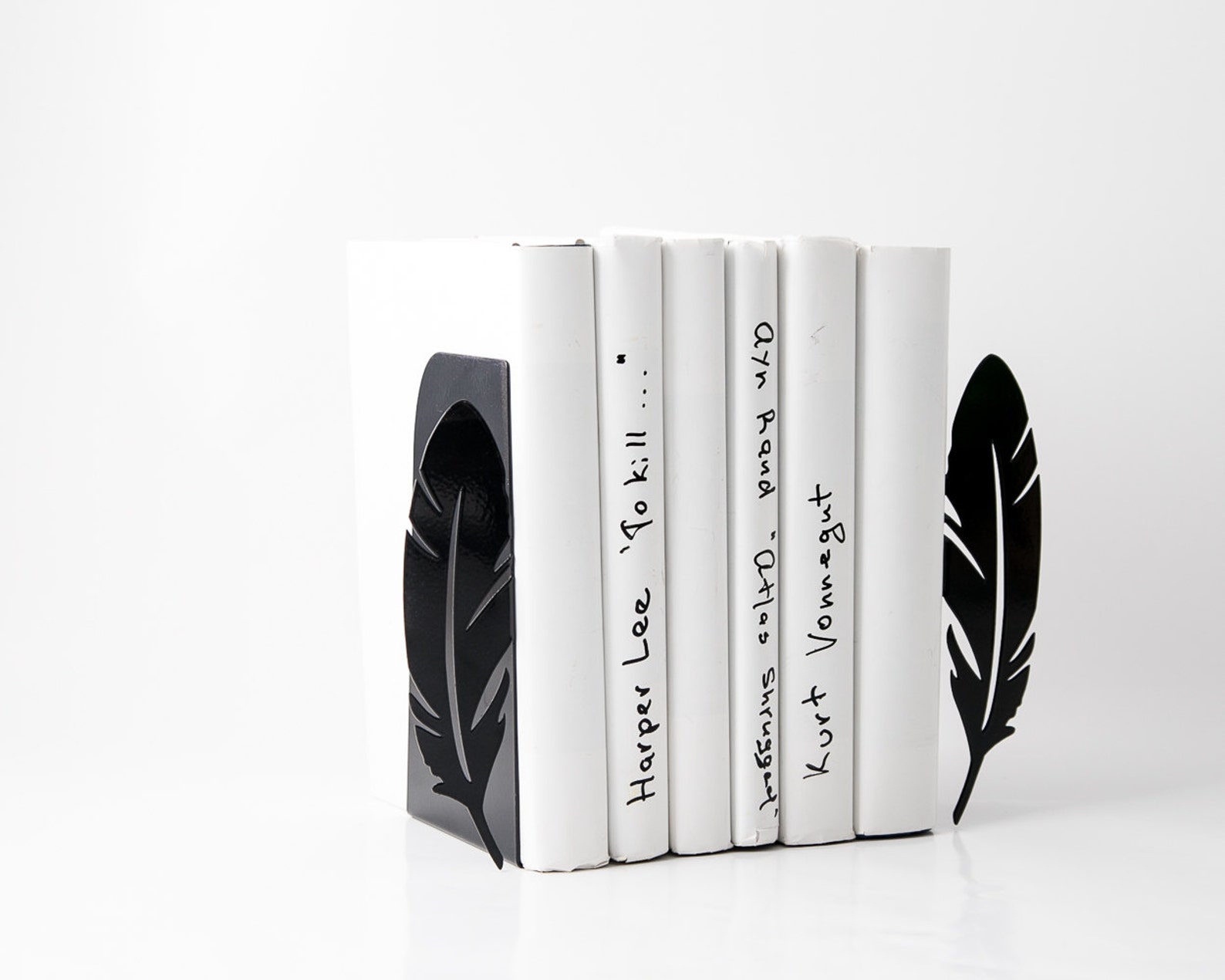 Metal Bookends Feathers // Perfect Functional Trendy Home Etsy