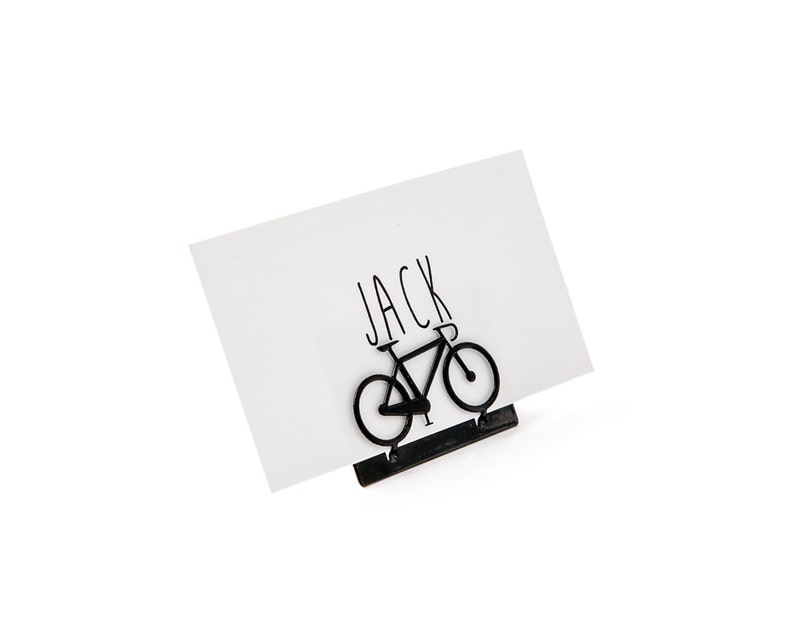 Place card holder Riders wedding theme party Bicycle SET of 30 image 2