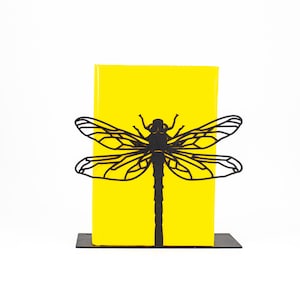 A Pair of Metal Bookends Dragonfly // Minimalist Shelf Decor