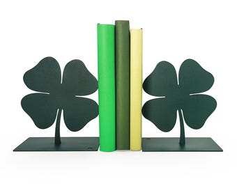 Boekensteunen planten – Groene metalen boekensteunen bloemblaadjes