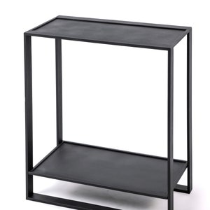 Black Metal Minimalist Style End Table for Sofa, Simple Modern Console, Clean Shape Side Coffee Hallway Table, Radiator Cover image 4