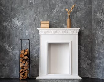 Moderner Metall-Holzhalter – Minimalistischer Skandinavischer Kaminholzständer für Innenräume