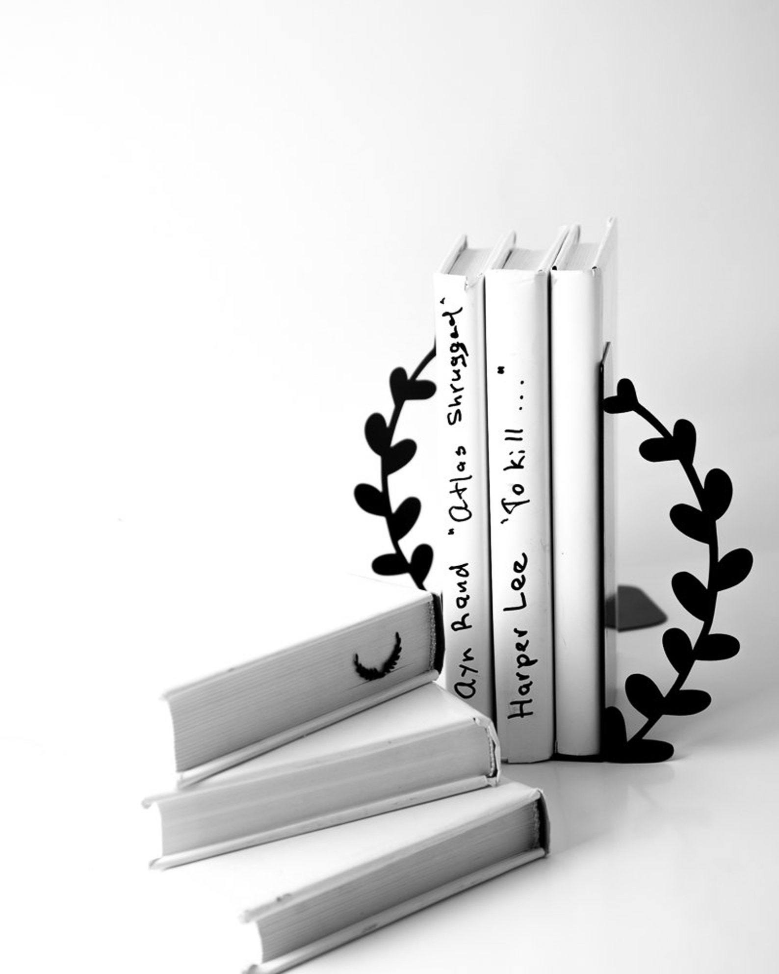 Metal Bookends wreath Functional Decor for Modern Home // Etsy