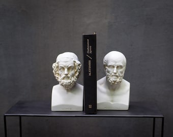 Homer and Aristotle Plaster Bookends | Ancient Philosophers Bookends