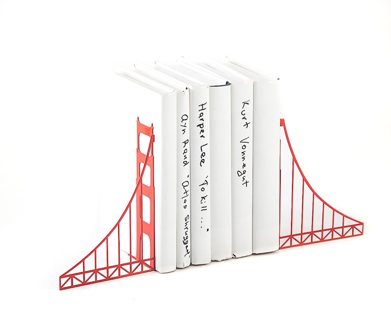 Metal Bookends, Golden Gate Bridge, Decor Gift for The San Franciscan, A San Francisco Housewarming Party image 5