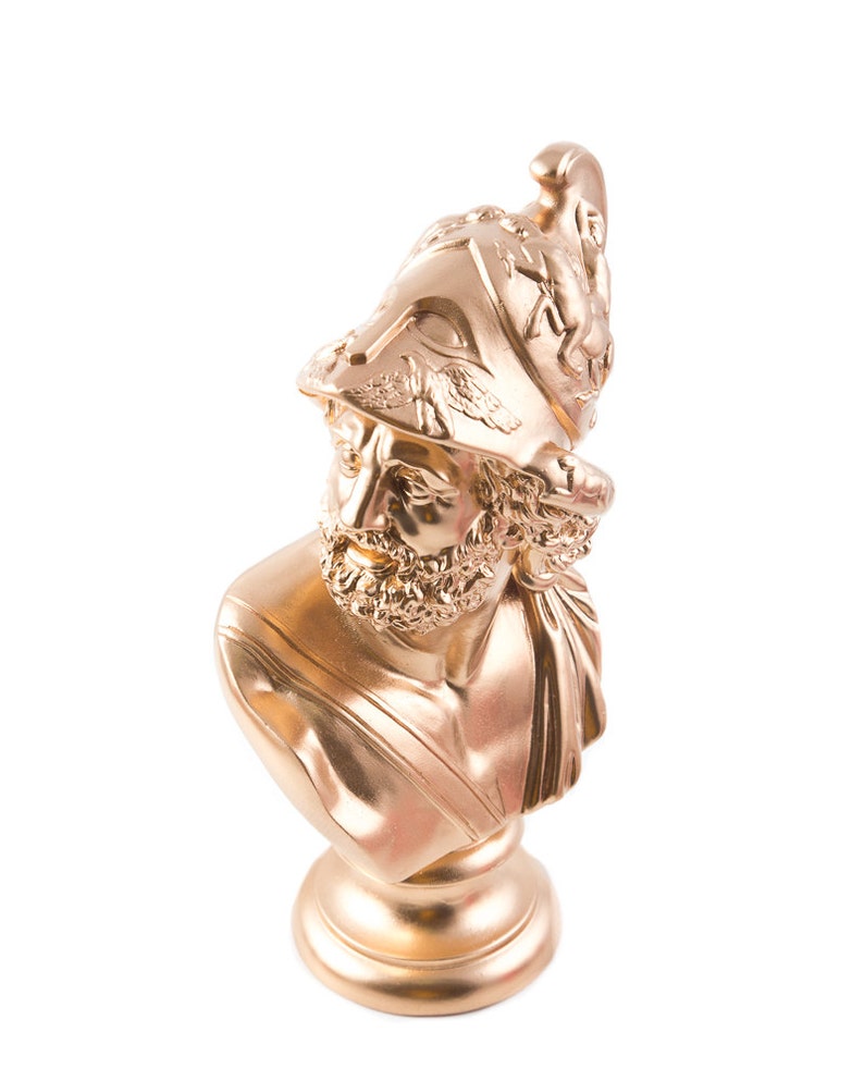 Pericles Ceramic Plaster Bust Sculpture Gold // Trendy Decor Etsy