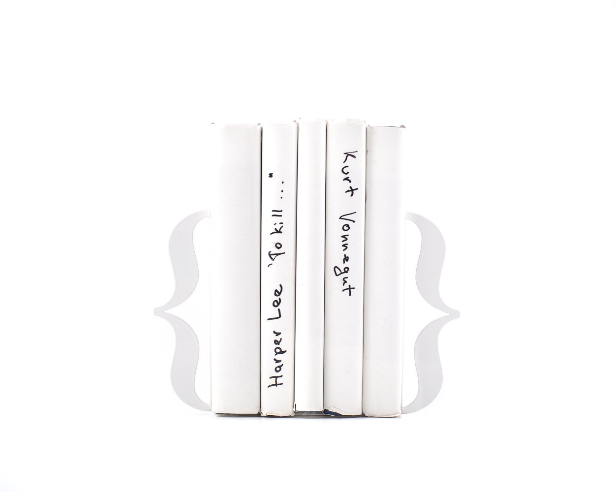 Metal Bookends - Brackets | Curly Braces Decorative Book Holders Gift For Lawyer