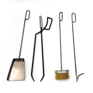 Modern Fireplace Tools Set, Fireplace Poker, Tongs, Shovel, Broom, Hand Forged, Fireplace Gift, Fireplace Tool, Fire Poker, Fire Tool,