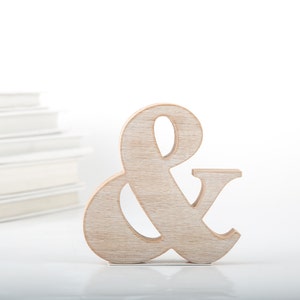 Wooden bookend Ampersand // Functional decor for modern home image 2