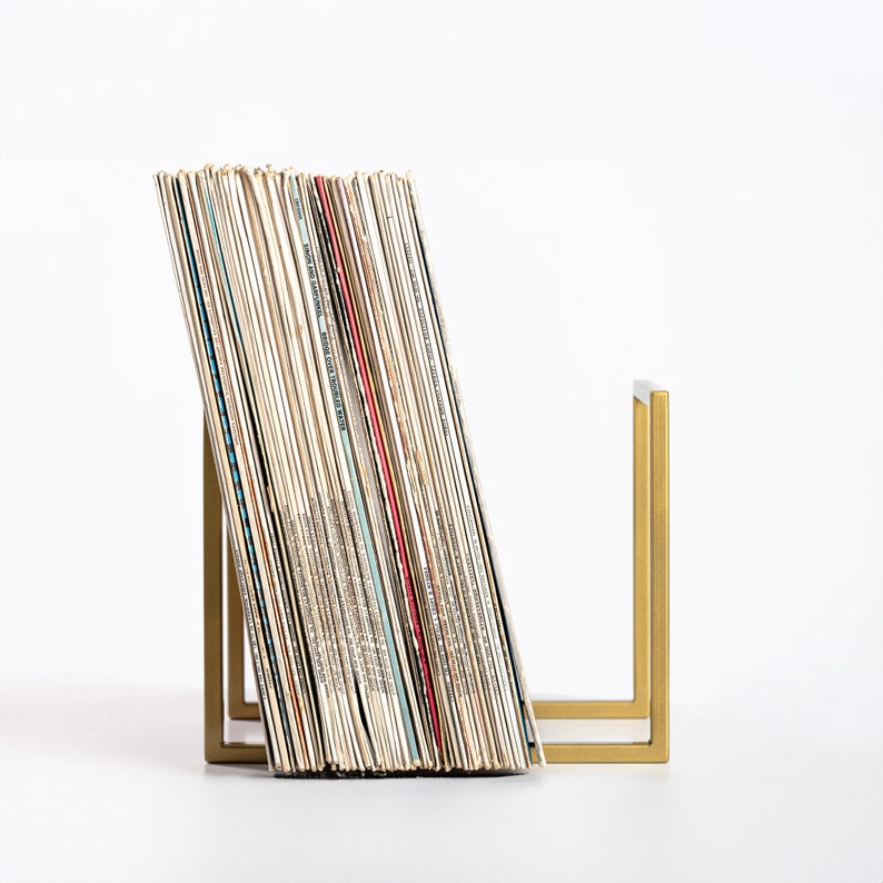 Gift for Music Lovers, Vinyl Record Rack, Metal LP Record Storage, Minimalist Display for LP Records, Perfect for a Stylish Vinyl Collector. image 9