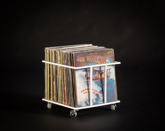 Gift for music lovers, Vinyl Record Crate, LP Record Box, LP Album Compact Storage, Modern LP Record Container Holds From 70 to 100 LPs.