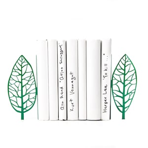 Tree Bookends // green edition Magritte trees // Unique artistic book holders // Magritte inspired bookends // FREE SHIPPING image 1