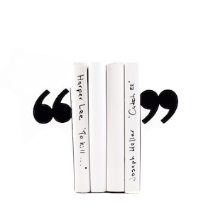 Decorative Bookends - Quotation marks - // unique book holders for modern home // housewarming gift // FREE  SHIPPING