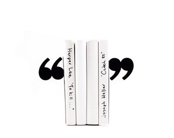 Decorative Bookends - Quotation marks - // unique book holders for modern home // housewarming gift // FREE  SHIPPING